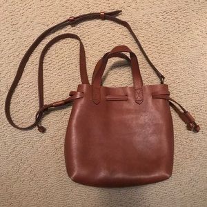 Madewell Leather Small Drawstring Crossbody bag